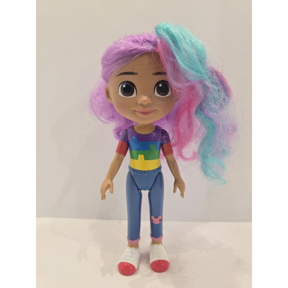 Gabby’s Dollhouse Rainbow Gabby 7” Doll Multicolor Hair DreamWorks